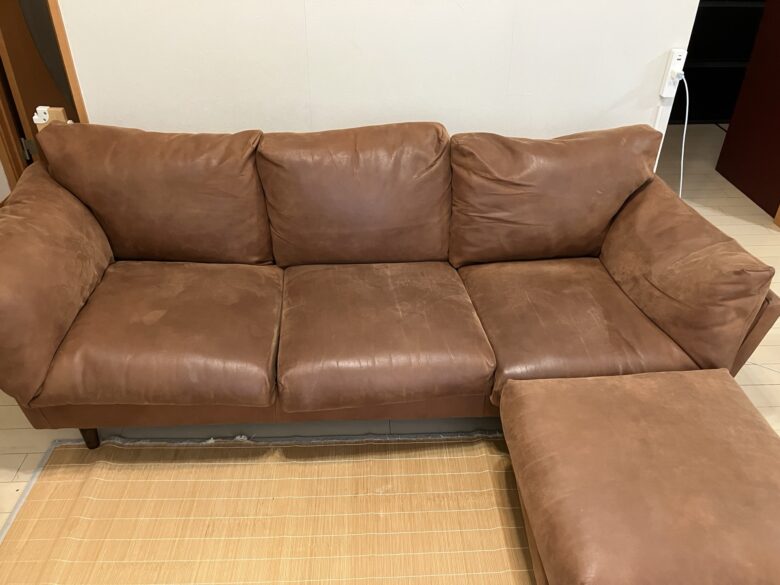 6年経ったレザーテックス
